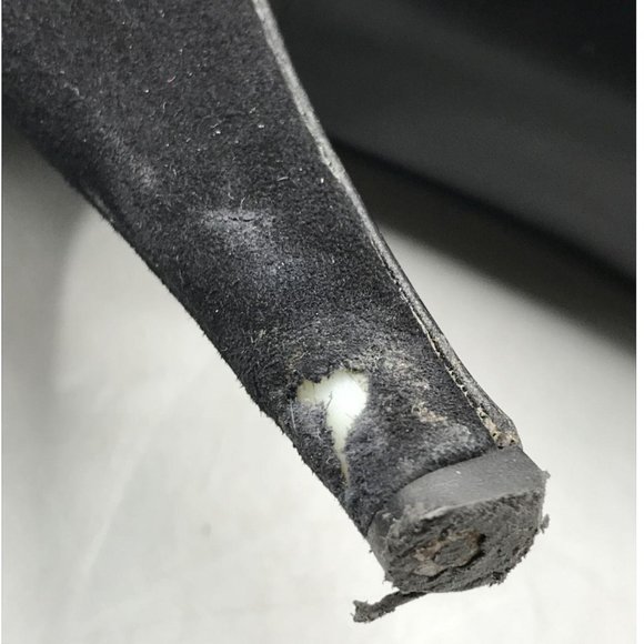 Prada Black Suede Bootie Heels Size 39 - Picture 6 of 6